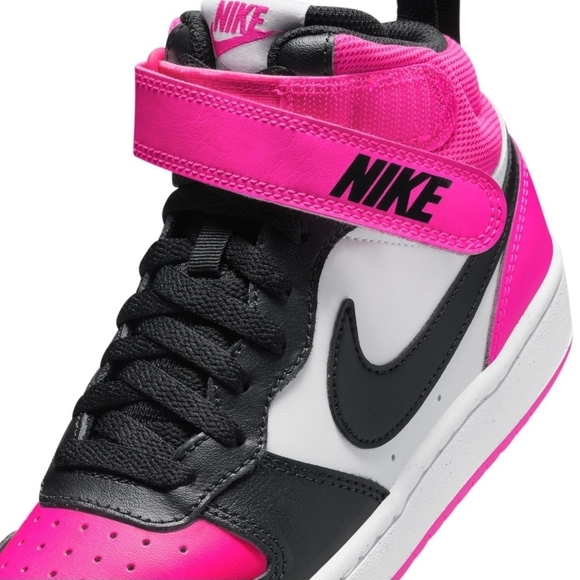 Nike Black and Pink High-Top Sneakers - Picture 2 of 8